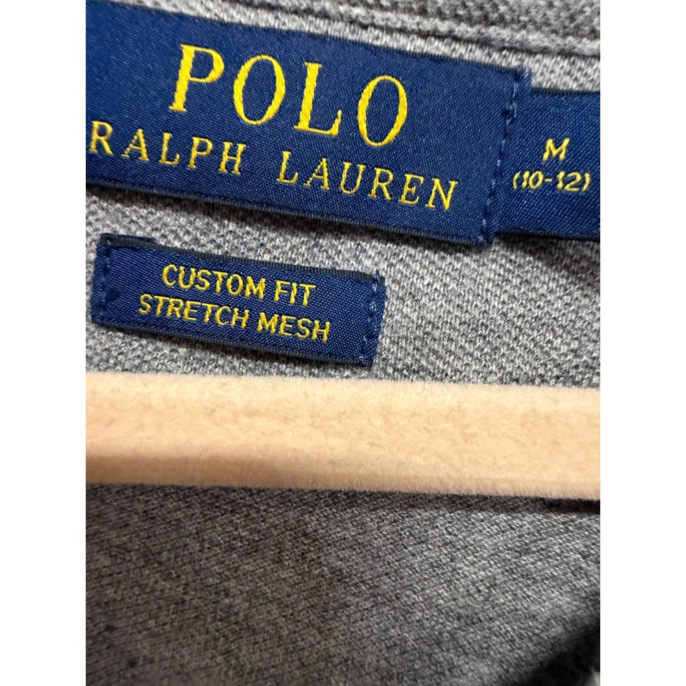 Polo Ralph Lauren Boys Gray Stretch Mesh Cardigan Sweater Size M 10-12 - Picture 5 of 6